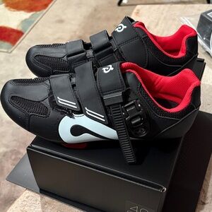 Women’s Peloton Black and Red Cycling Shoes